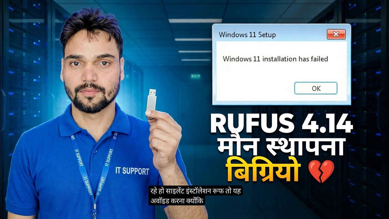 रुफस ४.१४ बिटा बग 😳 मौन स्थापना सुविधा बिग्रियो?