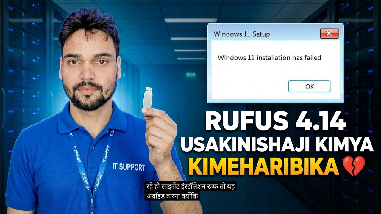 Rufus 4.14 Beta Hitilafu 😳 Kipengele cha Kusakinisha Kimya Kimevunjwa?