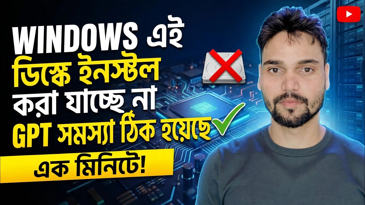 এই ডিস্কে Windows ইনস্টল করা যাবে না 🔥 GPT থেকে MBR 1 মিনিটে