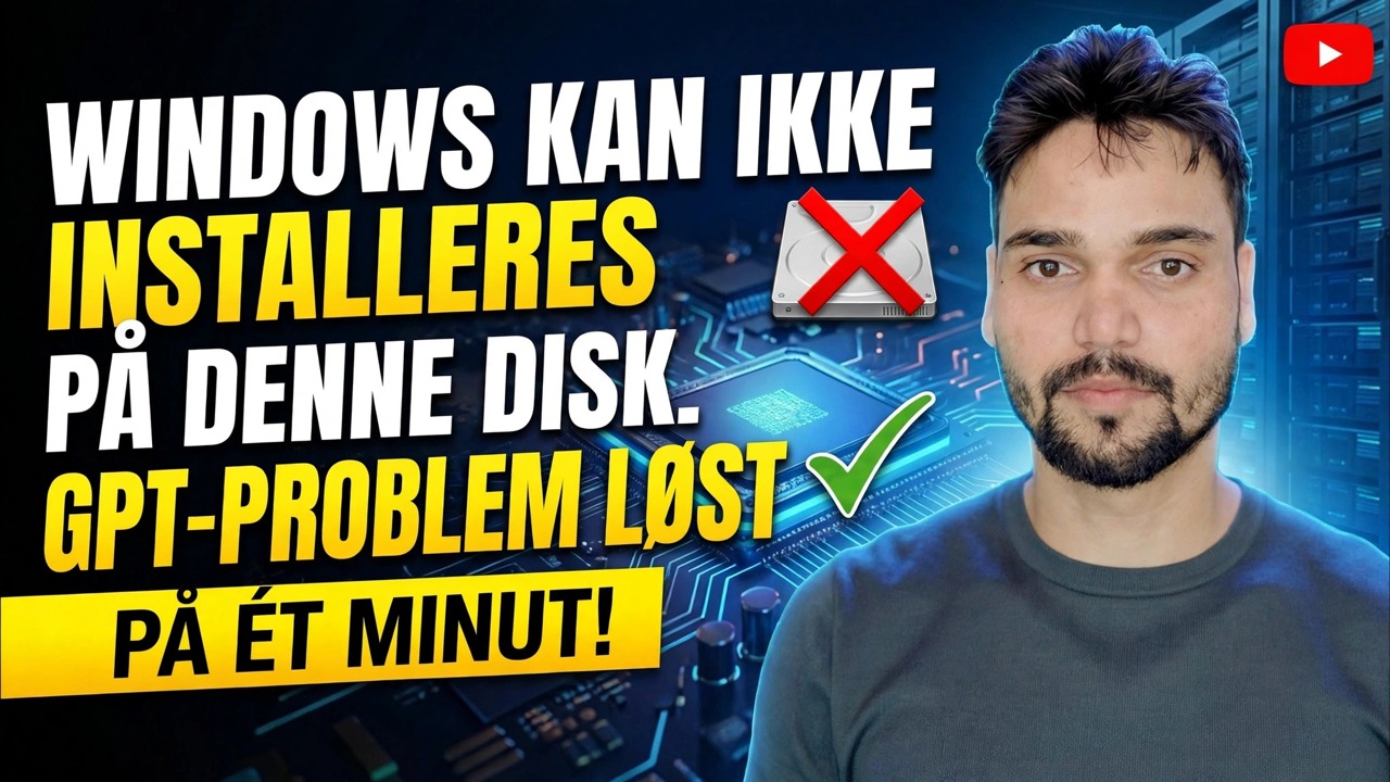 Windows kan ikke installeres på denne disk Rettelse 🔥 GPT til MBR på 1 minut