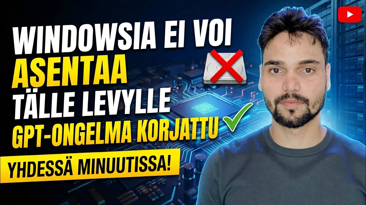 Windowsia ei voi asentaa tälle levylle Korjaus 🔥 GPT to MBR minuutissa