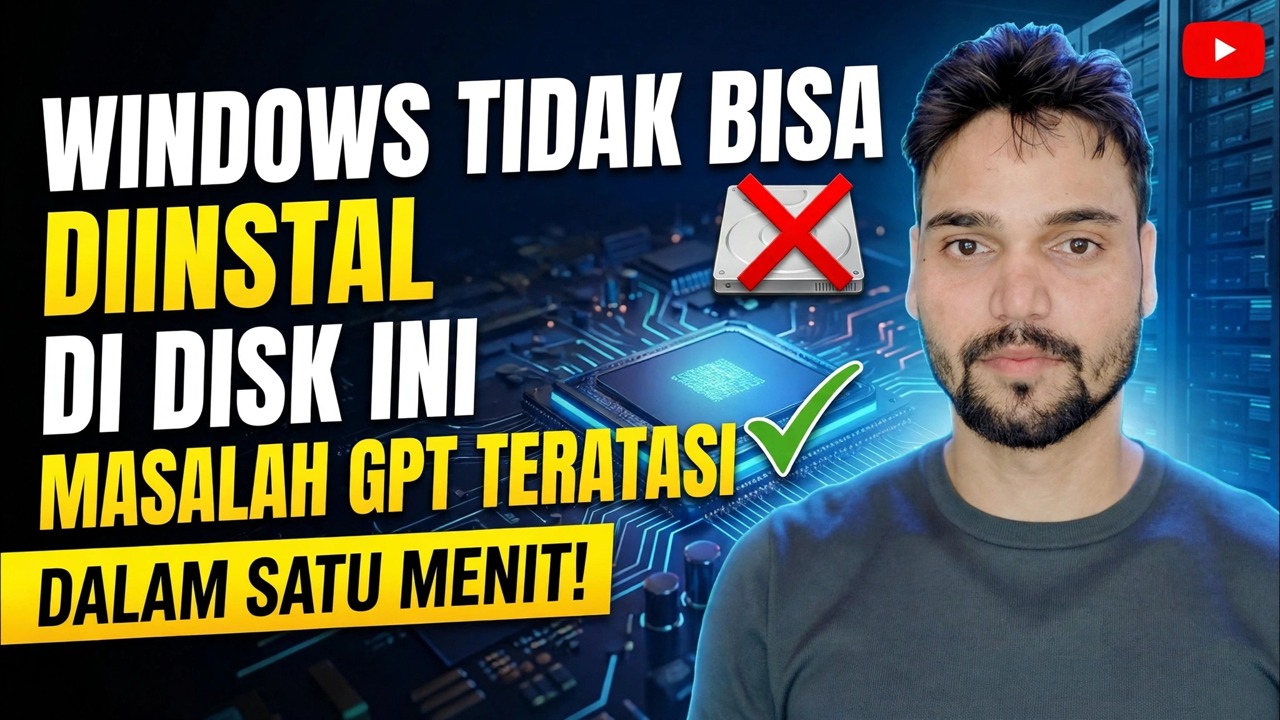 Windows Tidak Dapat Diinstal ke Disk Ini Perbaiki 🔥 GPT ke MBR dalam 1 Menit