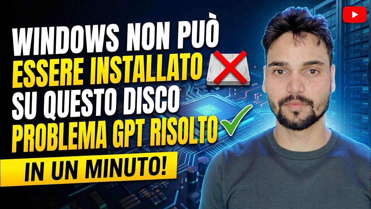 Impossibile installare Windows su questo disco Correzione 🔥 GPT in MBR in 1 minuto