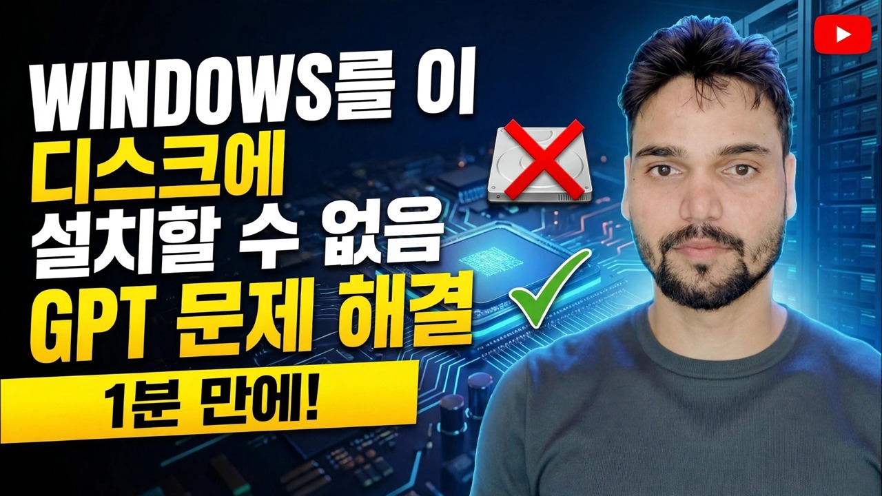 이 디스크 수정 사항에 Windows를 설치할 수 없습니다. 🔥 1분 안에 GPT에서 MBR로