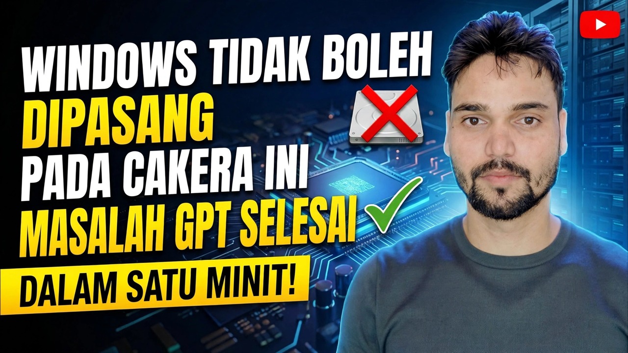 Windows Tidak Boleh Dipasang pada Pembaikan Cakera Ini 🔥 GPT ke MBR dalam 1 Minit
