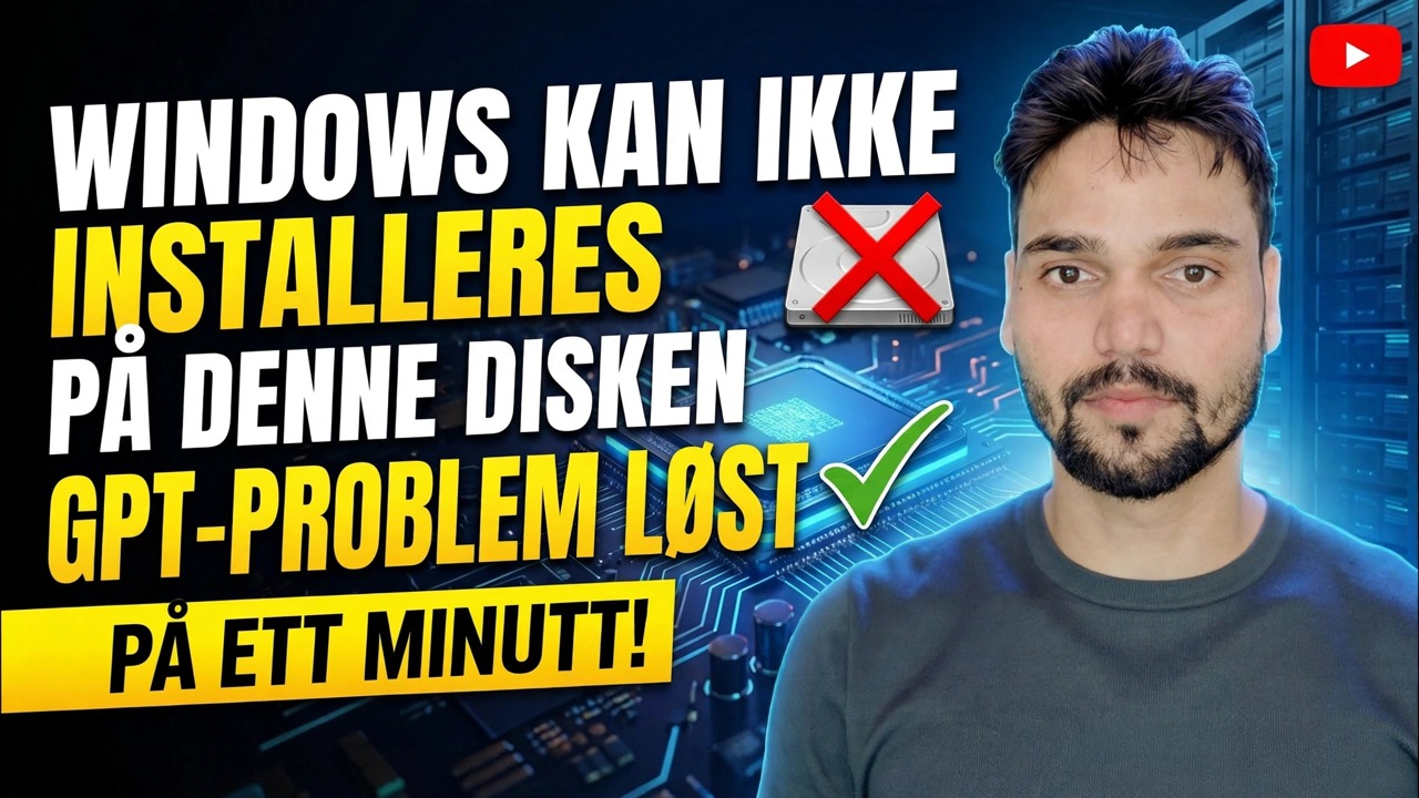 Windows kan ikke installeres på denne disken Fix 🔥 GPT til MBR på 1 minutt