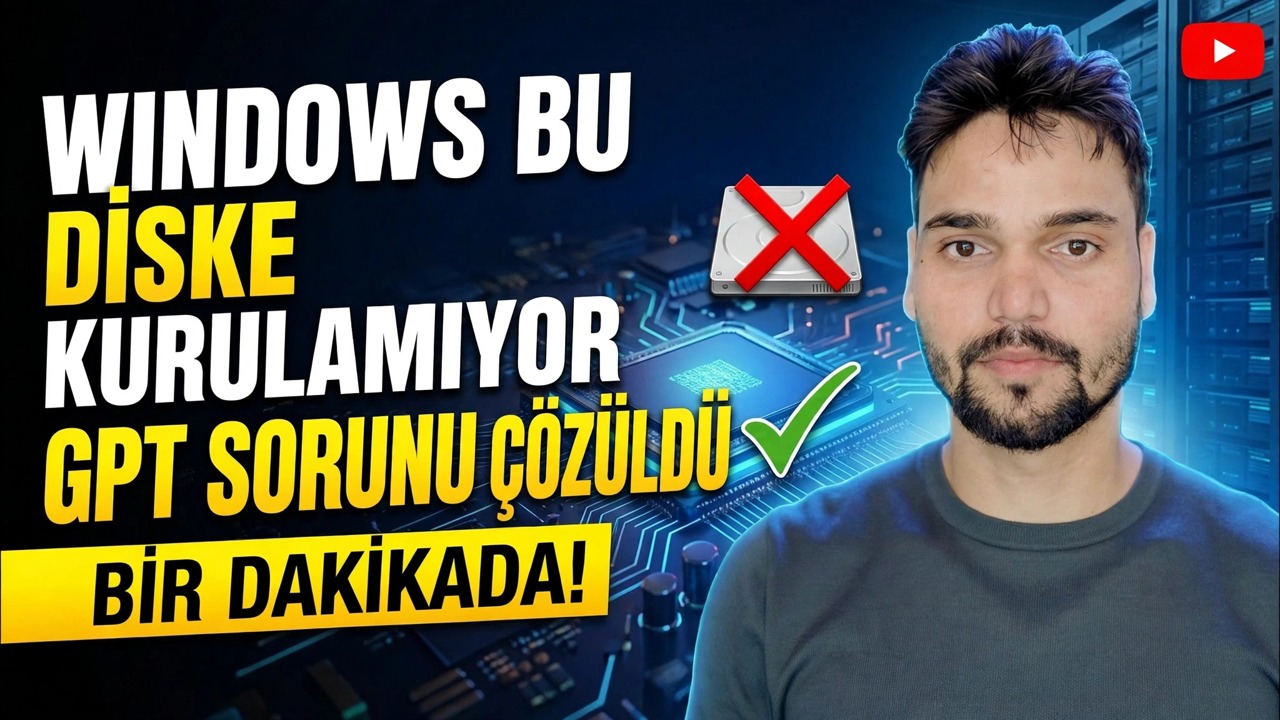 Windows Bu Diske Yüklenemiyor 🔥 GPT'yi 1 Dakikada MBR'ye Dönüştürme