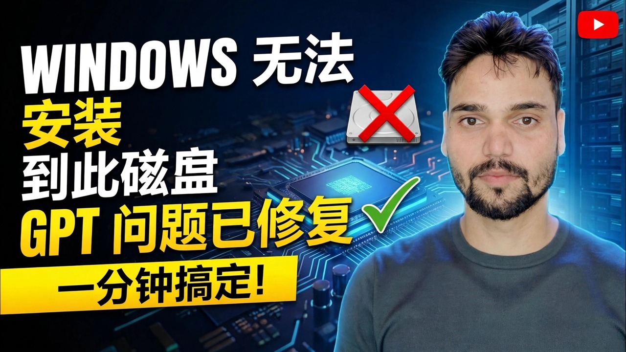 Windows 无法安装到此磁盘修复 🔥 GPT 到 MBR 在 1 分钟内