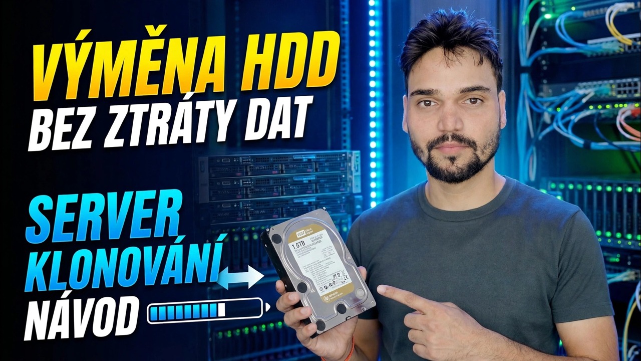 Selhání HDD serveru? 😳 Klonovat bez přeinstalace!
