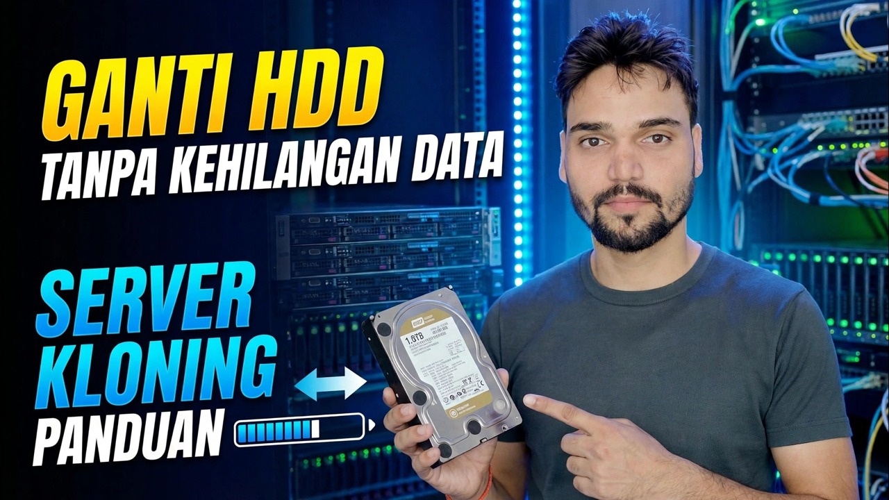 HDD Server Gagal? 😳 Kloning Tanpa Instal Ulang!