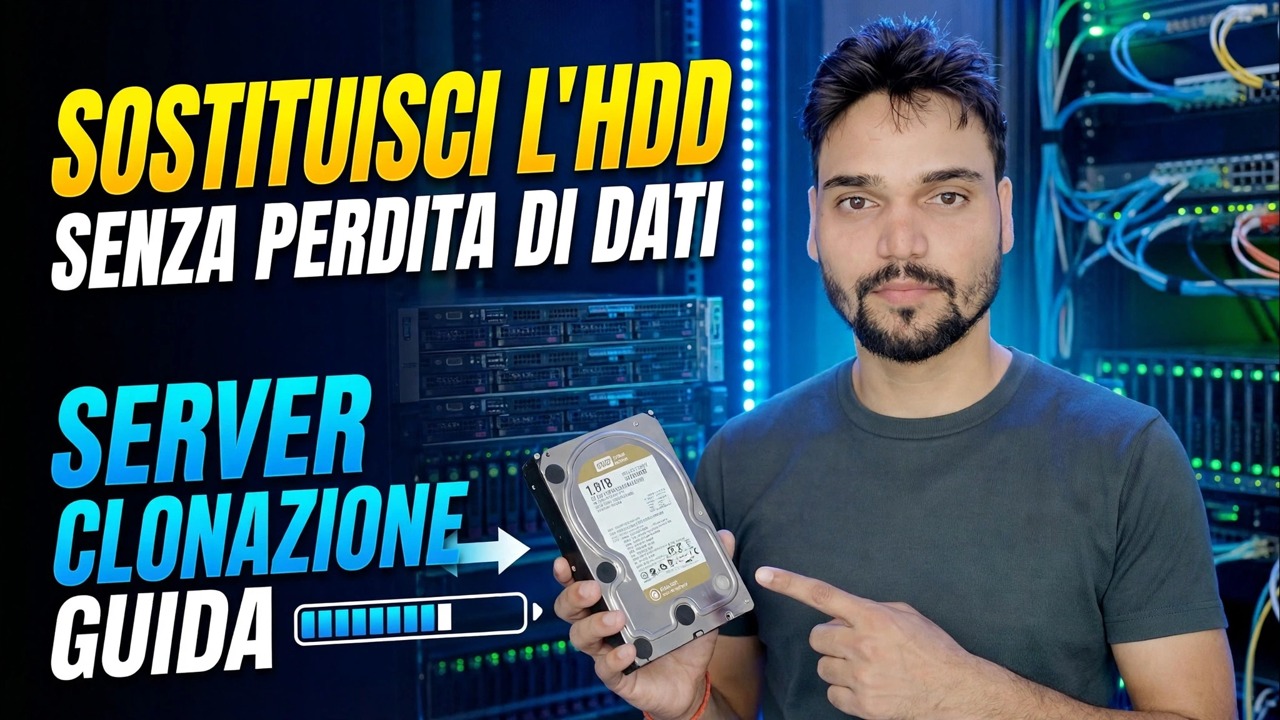 HDD del server guasto? 😳 Clona senza reinstallare!