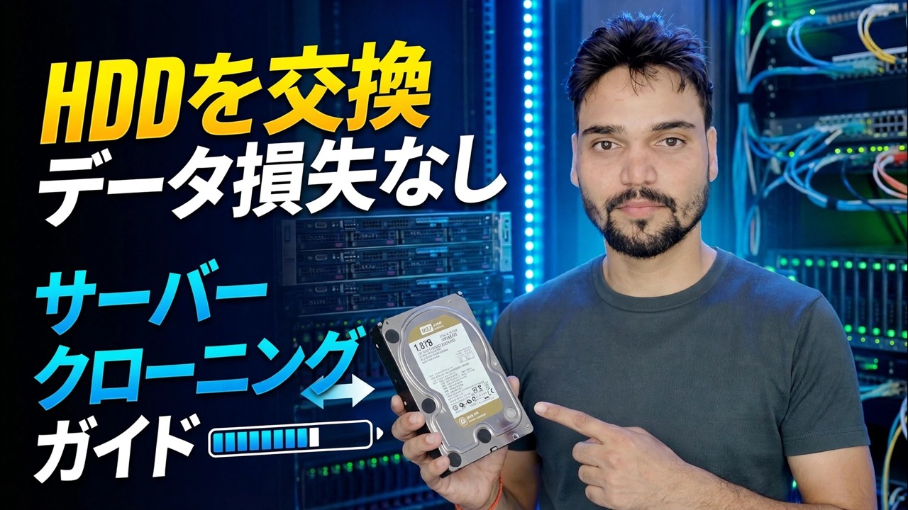サーバーの HDD が故障していますか? 😳 再インストールせずにクローンを作成します!