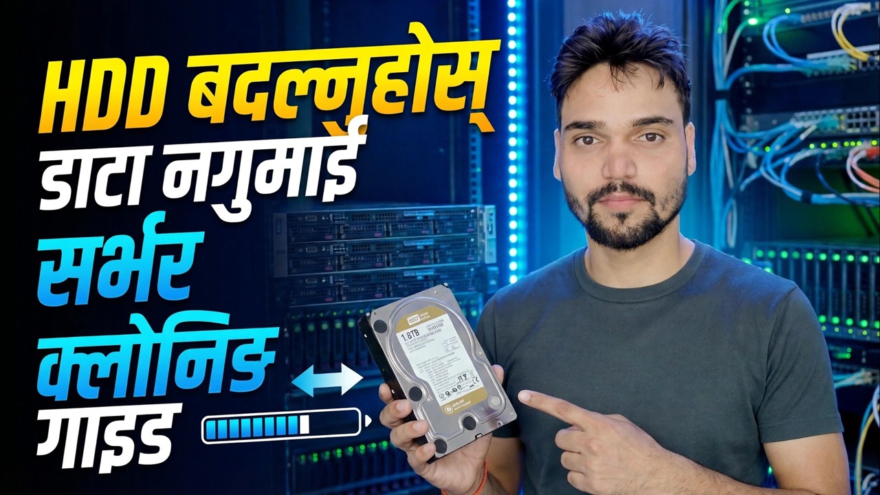 सर्भर HDD असफल? 😳 पुन: स्थापना बिना क्लोन!