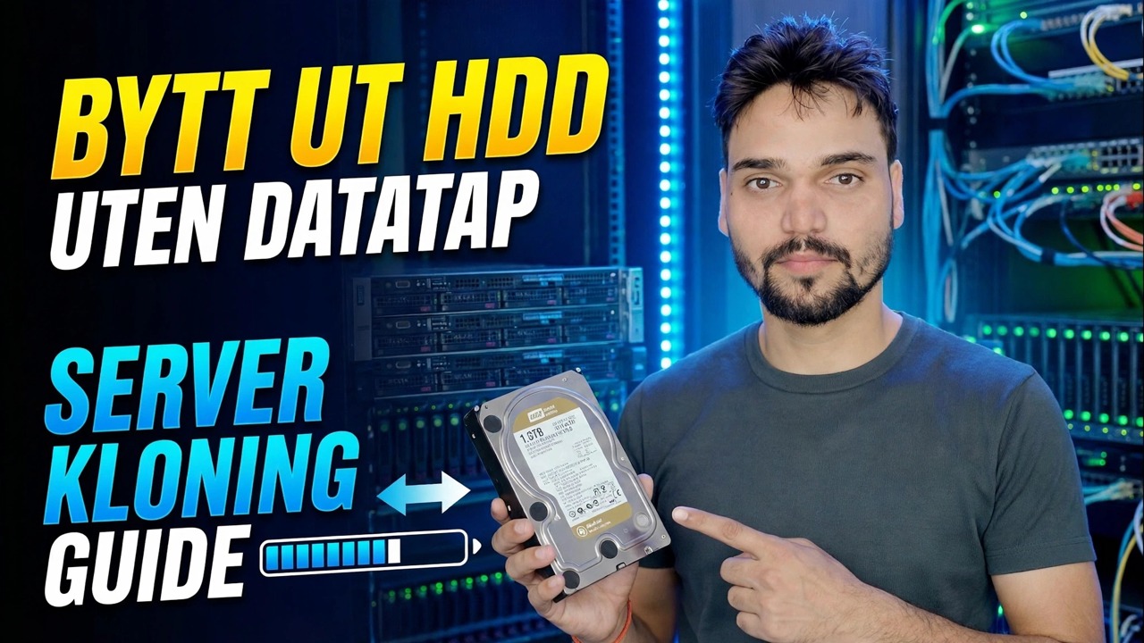 Server HDD feil? 😳 Klon uten å installere på nytt!