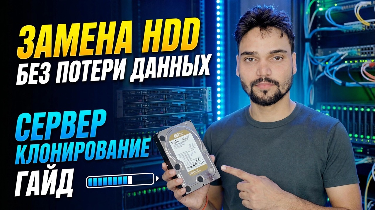 Жесткий диск сервера вышел из строя? 😳 Клонировать без переустановки!