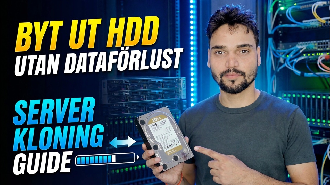 Server HDD defekt? 😳 Klona utan ominstallation!