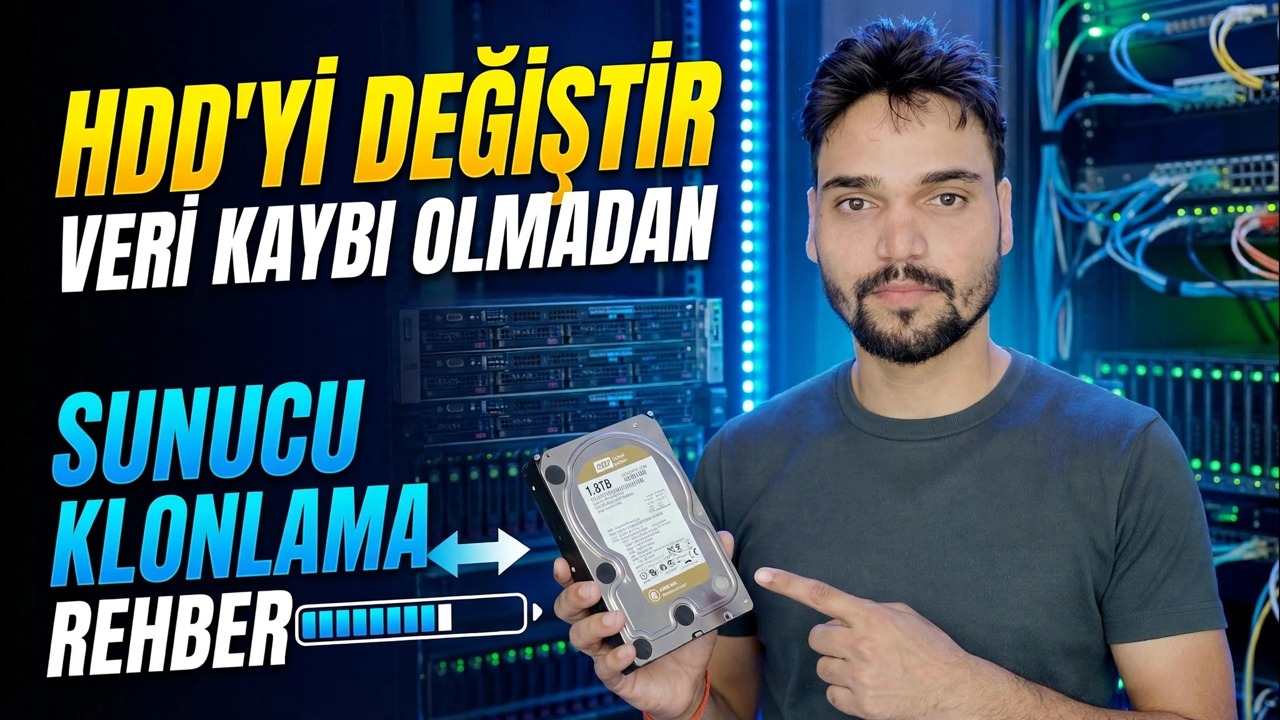 Sunucu HDD'si Arızalı mı? 😳 Yeniden Yüklemeden Klonla!
