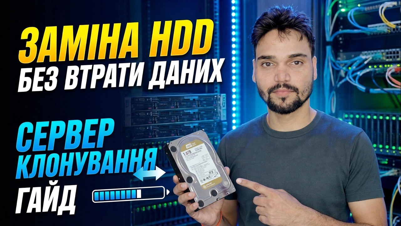 Помилка жорсткого диска сервера? 😳 Клонувати без перевстановлення!