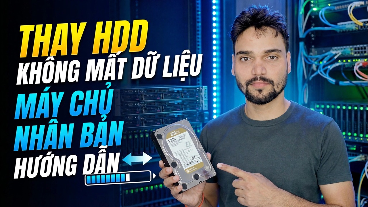 Ổ cứng máy chủ bị lỗi? 😳 Sao chép mà không cần cài đặt lại!
